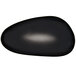 A black oval shaped Libbey Pebblebrook porcelain tray.