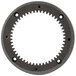 A circular metal turning plate gear with many holes.
