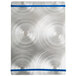 A Menu Solutions Alumitique aluminum menu board with silver swirls and navy bands.