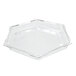 A clear plastic hexagon-shaped ice pan.