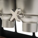 A close-up of a Rosseto EZ-SERV snack/cereal dispenser with 5 silver canisters.