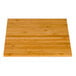 A Rosseto square natural bamboo riser shelf on a wood surface.