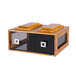 A Rosseto natural bamboo bakery building block with two drawers on a wood surface.