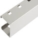 A white metal Avantco front shelf support with four holes.