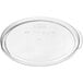 A clear plastic lid for Choice round food storage containers with a white background.