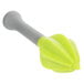 A close-up of a white and green Franmara plastic citrus reamer.