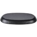 A black oval Libbey cast iron fajita skillet.