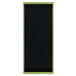 A black rectangular wood menu board with top and bottom strips and a green border.