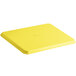 A yellow fiberglass market tray with a lid.
