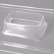 A clear rectangular Carlisle plastic food pan lid.