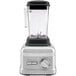 A KitchenAid Contour Silver blender with a glass container.