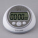 A Taylor digital kitchen timer with clock showing the time.