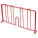 A Metro flame red wire shelf divider with two bars.