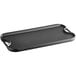 A rectangular black Valor cast iron griddle and grill pan with handles.