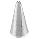 A silver cone-shaped Ateco leaf piping tip.