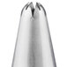 An Ateco silver metal cross-top piping tip nozzle.