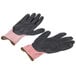A pair of Cordova heavy duty cut resistant gloves with black and red foam nitrile coating.