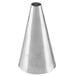 A silver cone with a metal handle, the Ateco 7 Plain Piping Tip.