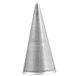 A silver cone shaped Ateco 000 piping tip.