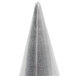 An Ateco 000 plain piping tip, a silver cone with a black top.