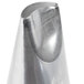 A silver metal Ateco curved petal piping tip.