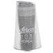 A silver metal Ateco 103 rose piping tip with writing on it.