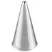 A silver metal cone-shaped tip with a cross on top and the number 50 on it.