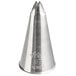 A silver cone-shaped Ateco leaf piping tip.