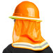 A Cordova Safety Orange hard hat with a face shield.