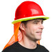 A man wearing a Cordova Duo full-brim hard hat.
