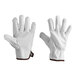 A pair of Cordova white grain cowhide leather driver's gloves.