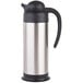A stainless steel Choice coffee carafe with a black handle.