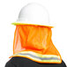 A man wearing a white Cordova Duo Safety hard hat.