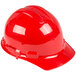 A Cordova Duo Safety red hard hat on a white background.