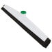 A Unger white and black floor squeegee with a green and black plastic handle.