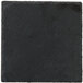 An Acopa black slate square plate with white soapstone chalk on it.