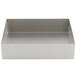 A Tablecraft stainless steel rectangular bowl on a white surface.