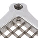 A close-up of a stainless steel Nemco Blade / Holder Assembly with a metal nut.