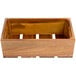 A Tablecraft Third Size Acacia Wood Crate with 4 Compartments.