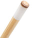 A close-up of a Mizerak hardwood pool cue stick with a white tip.