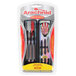A package of red and black Arachnid soft tip darts.