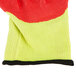 A pair of yellow and red Cordova heavy duty work gloves.