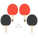 A black and white Stiga ping pong paddle set with balls.