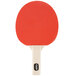 A Stiga Classic red ping pong paddle with a white handle.