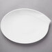 A white Villeroy & Boch porcelain oval platter with a leaf design.