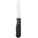 A Walco stainless steel steak knife with a black plastic handle.