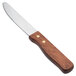A Walco stainless steel steak knife with a jumbo hardwood handle.