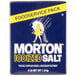 A blue box of Morton Iodized Table Salt with a yellow and white label.