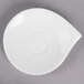 A white Villeroy & Boch porcelain saucer with a circle in the middle.