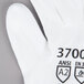 A pair of large Cordova white gloves with white polyurethane palm coating.